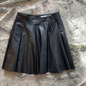 NWOT! Nordstrom’s Pleated Faux Leather Skirt